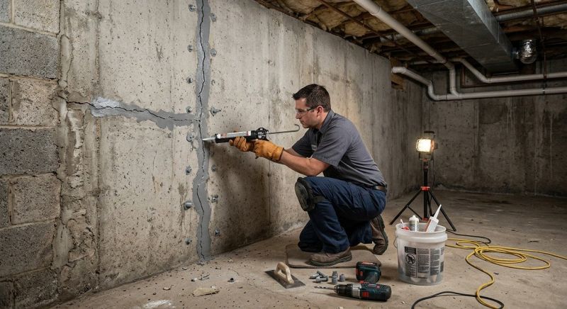 Basement Crack Repair in Wexford, PA