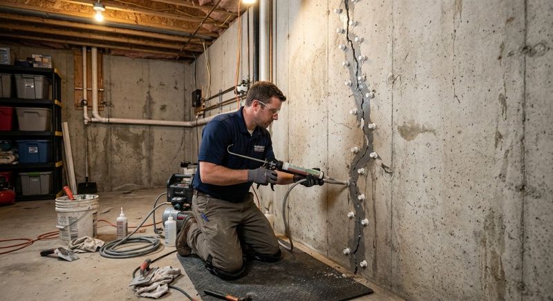 Basement Crack Repair in Wexford, PA