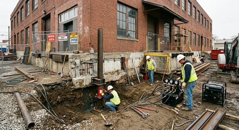 Building Foundation Repair in East Pittsburgh, PA