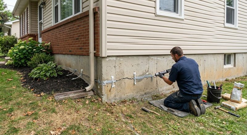 Cracked Foundation Repair in Cranberry Twp, PA