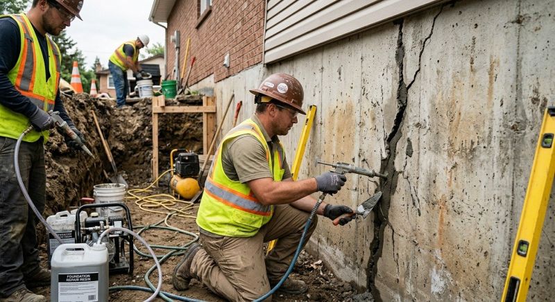 Cracked Foundation Repair in New Kensington, PA