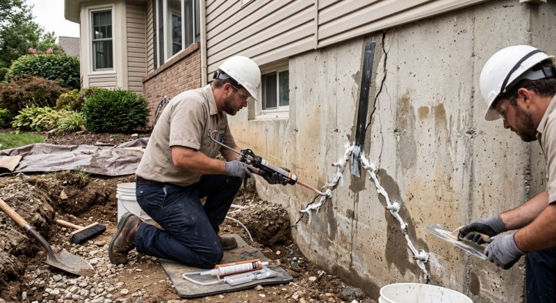Cracked Foundation Repair in New Kensington, PA