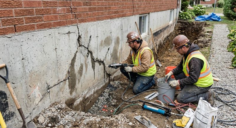 Cracked Foundation Repair in Sewickley, PA