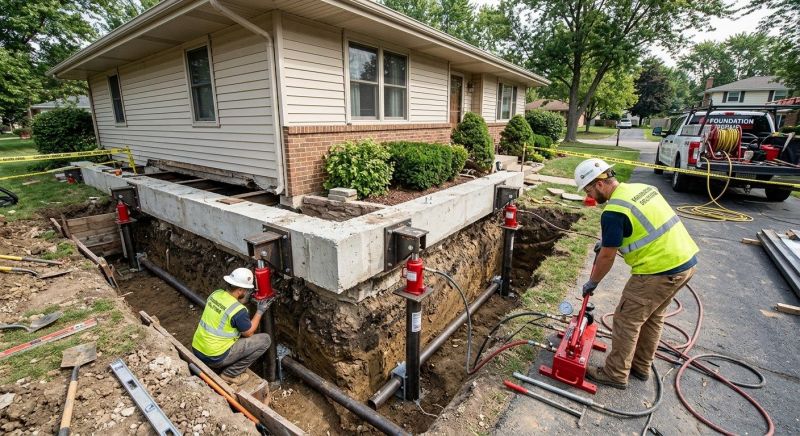 Foundation Jacking in Ambridge, PA