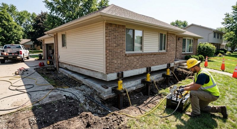 Foundation Lifting in Turtle Creek, PA