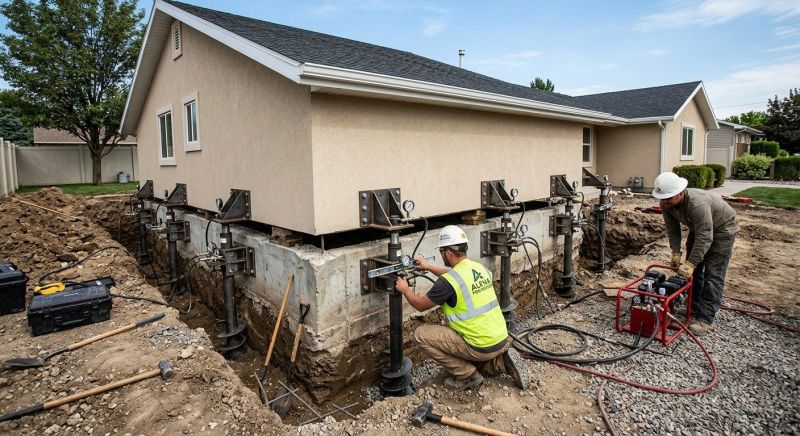 Foundation Pier Leveling in Wexford, PA