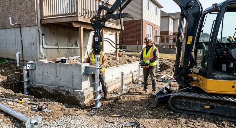 Helical Piers Installation in Wexford, PA