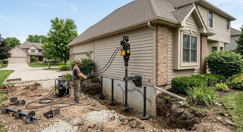Helical Piers Installation in Wexford, PA