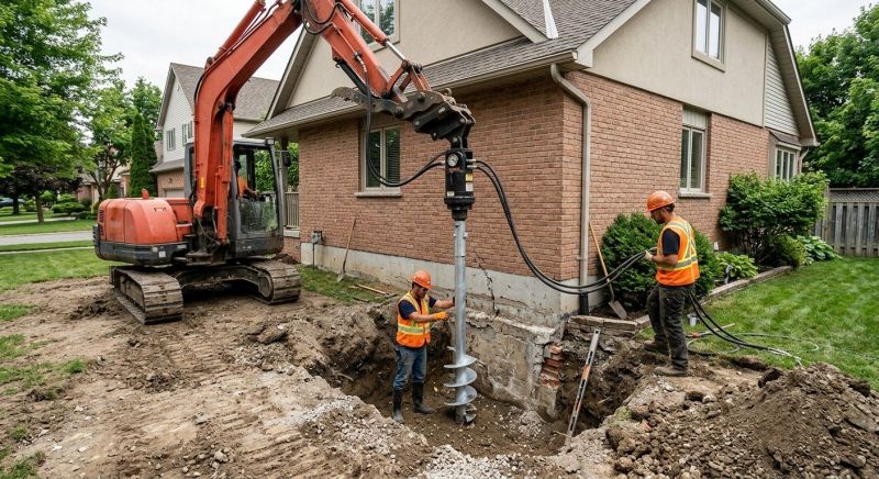 Helical Pile Installation in Wexford, PA