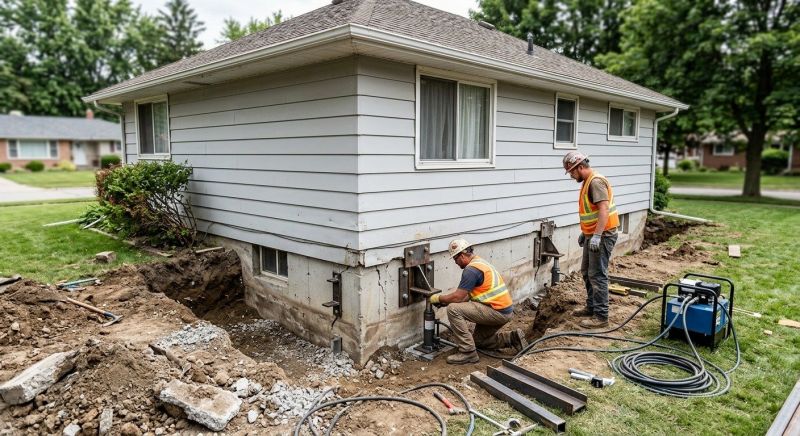 House Foundation Repair in East Butler, PA