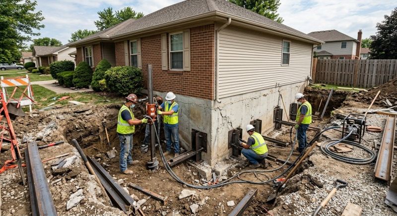 House Foundation Repair in Trafford, PA