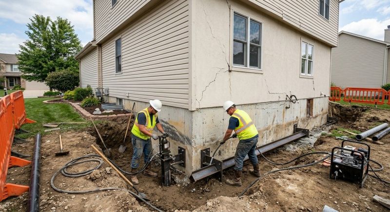 Sinking Foundation Repair in Butler County, PA