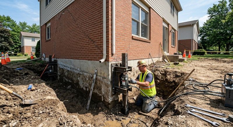 Sinking Foundation Repair in Wexford, PA