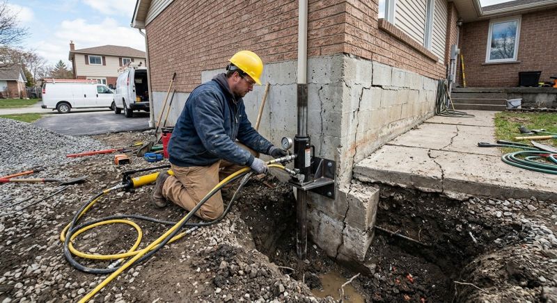 Sinking Foundation Repair in Wexford, PA
